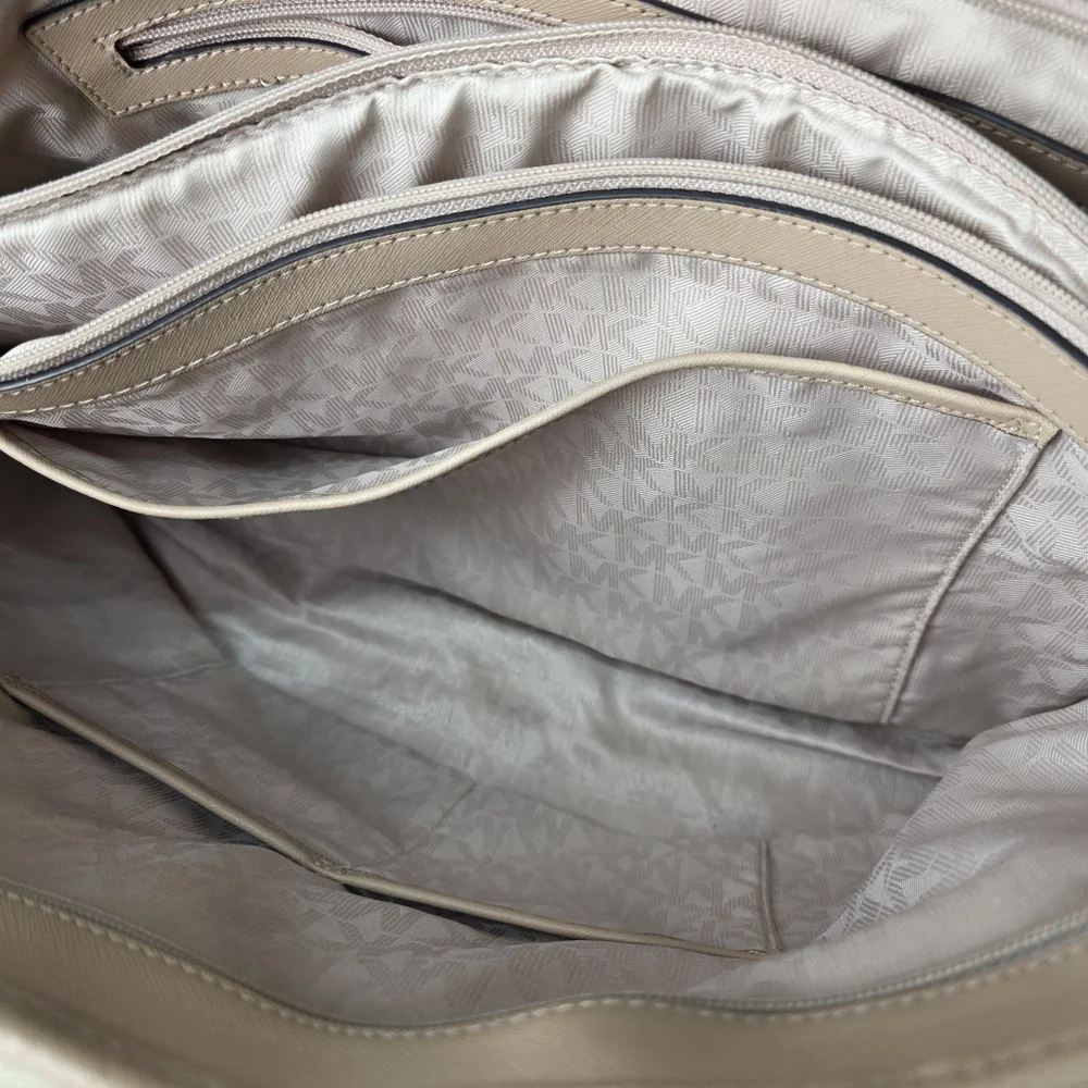 Michael Kors Beige Tote with Chain Straps